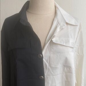 Two-Tone Black and White Women's shirt